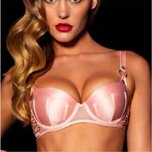 Honey Birdette baby pink “Jerry” bra 34 DD E